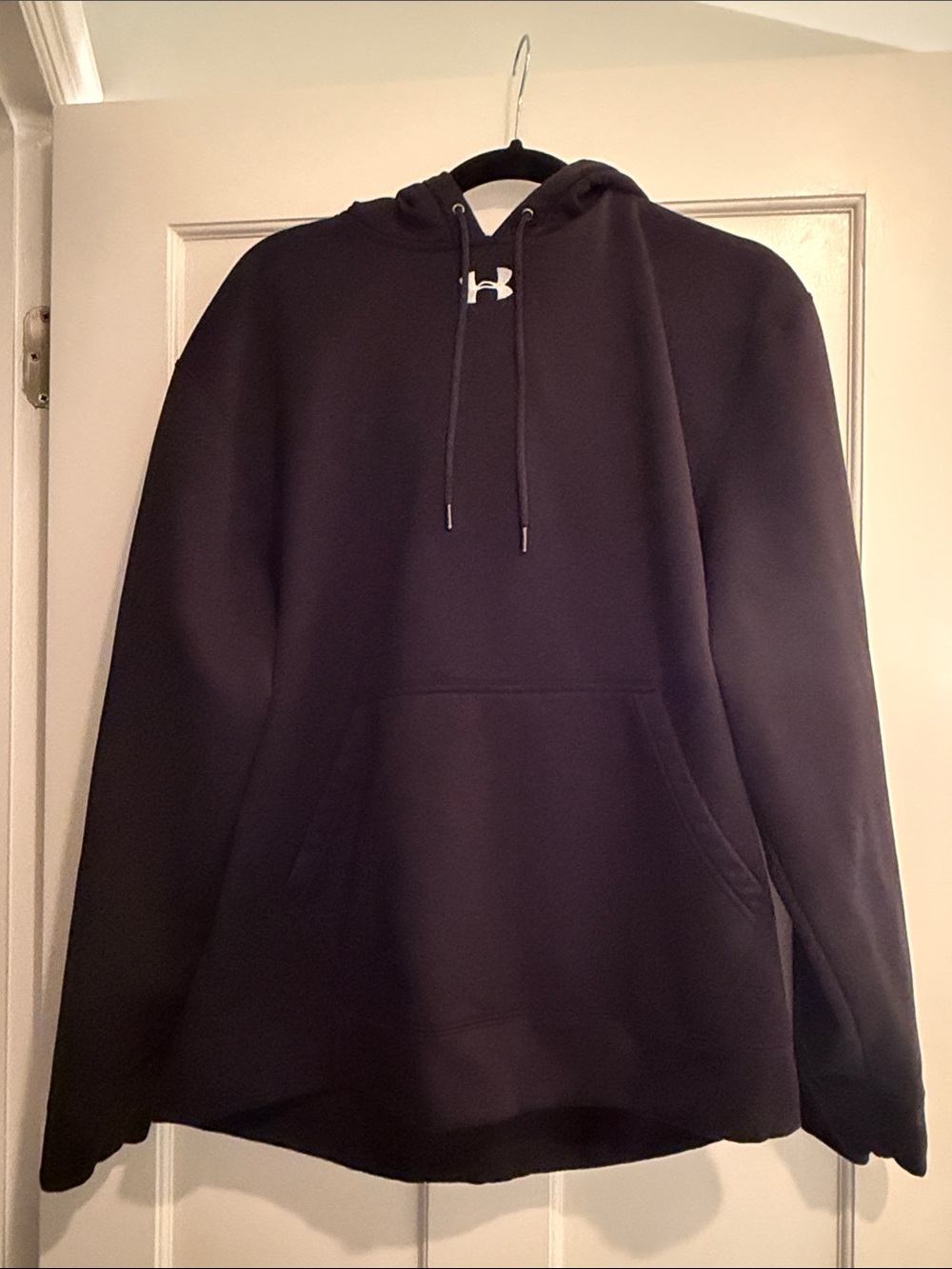 Under Armour Men’s Black Hoodie with White Logo